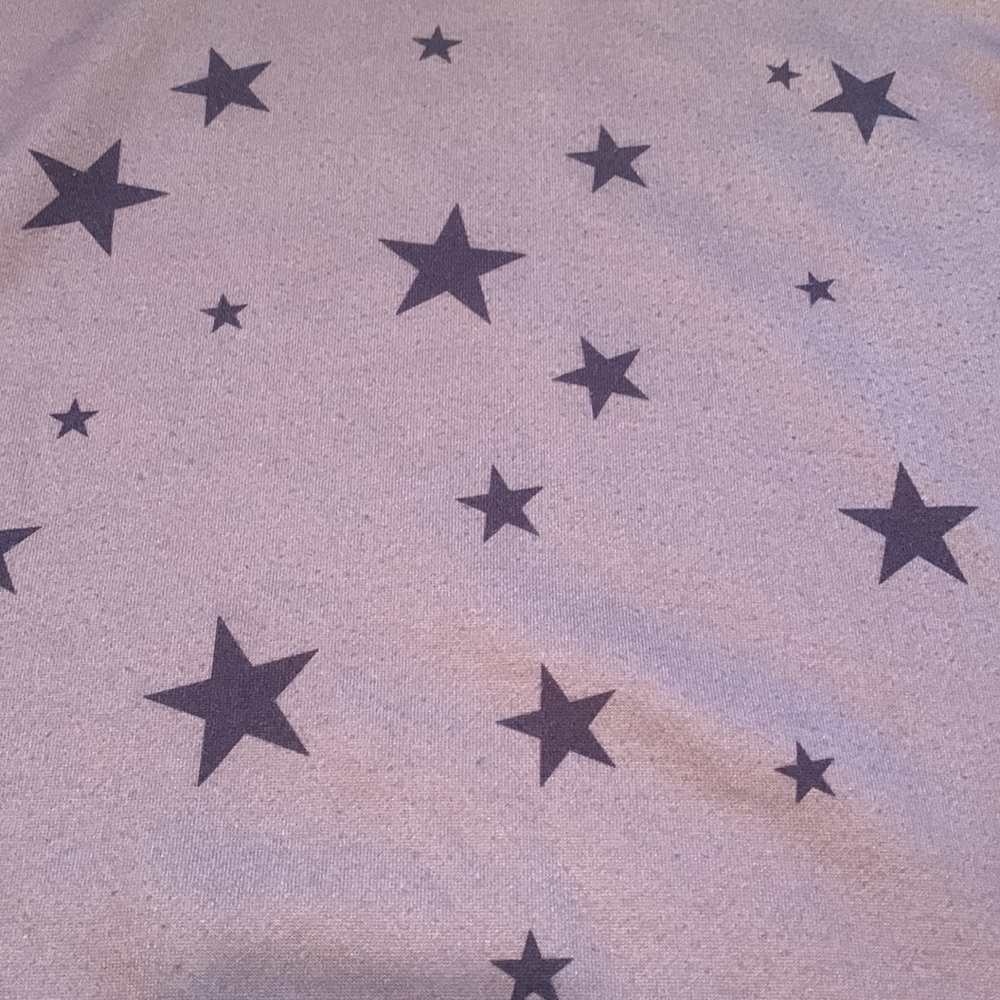 Star Patterned Crewneck Pullover Drop Shoulder Long Sleeve Sweatshirt Women’s S - Picture 5 of 12